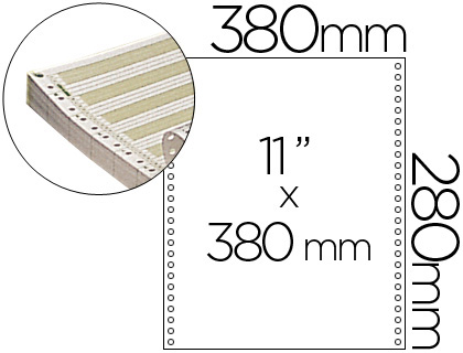 2500h papel continuo 380mm.x11